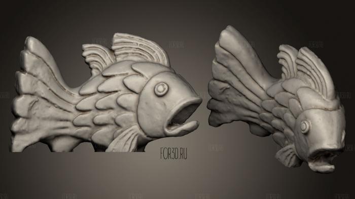 Мраморная рыба 3d stl модель для ЧПУ